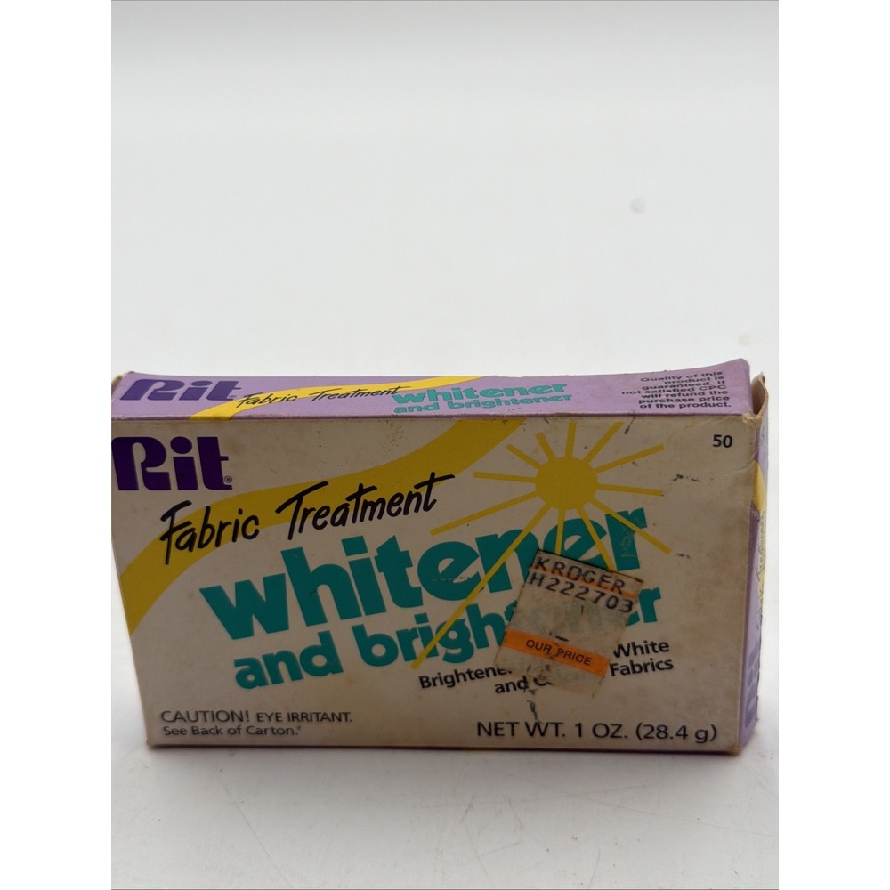 Vintage Craft County Rit Dye Laundry Treatment Whitener and Brightener 1 fl oz